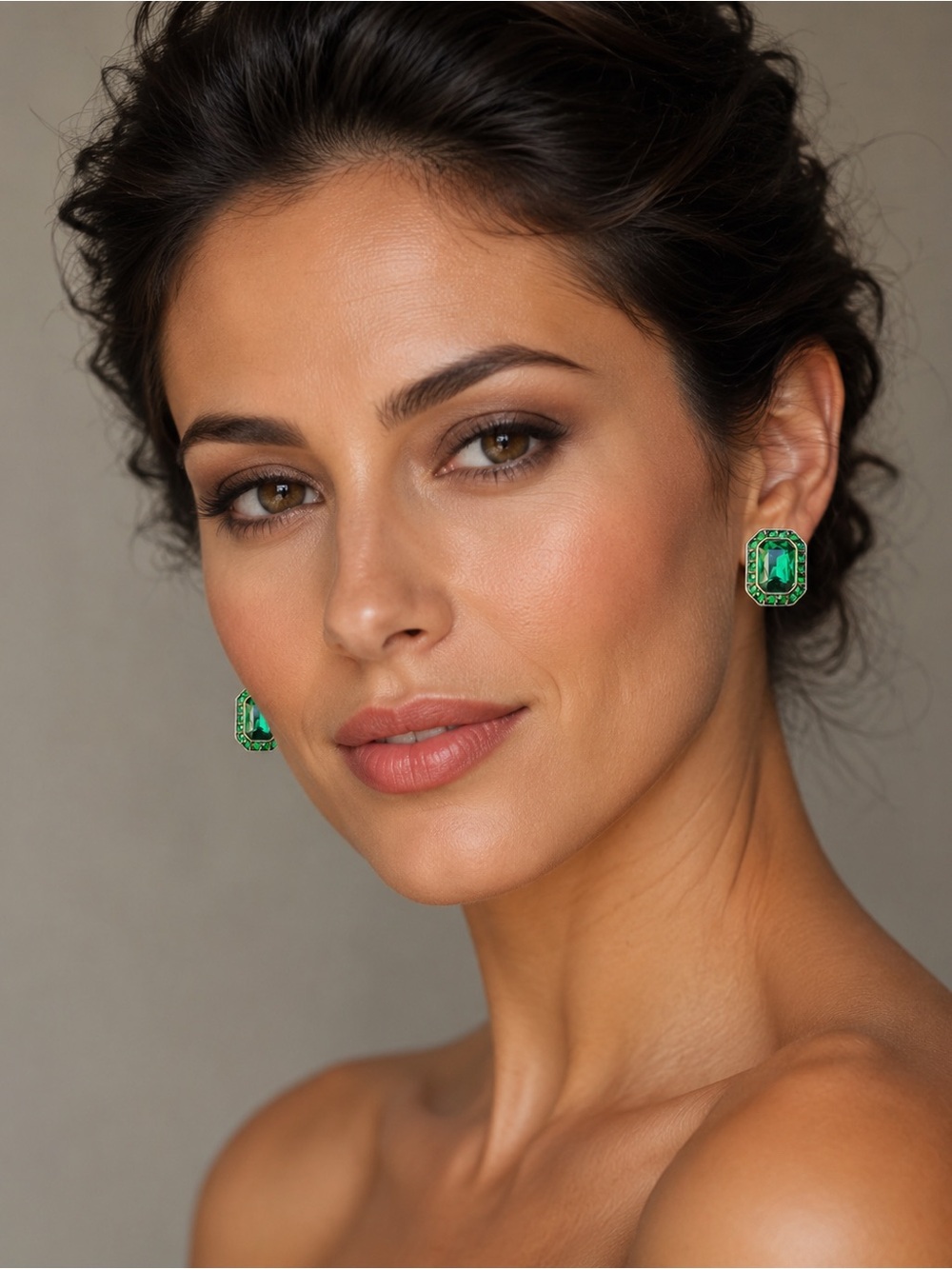 HEIDI DAUS "Posh Classic" Crystal Art Deco Button Earrings